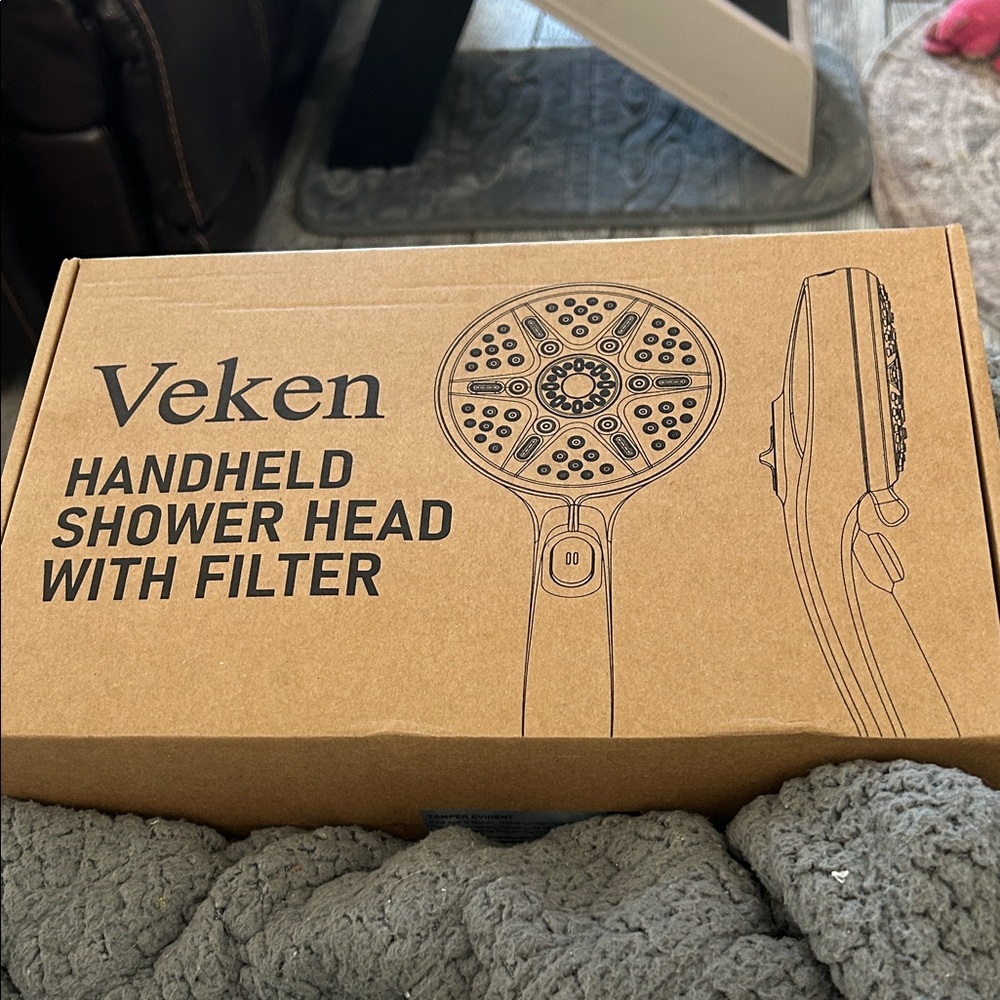 Veken Handheld Shower Head with Filter - silver
